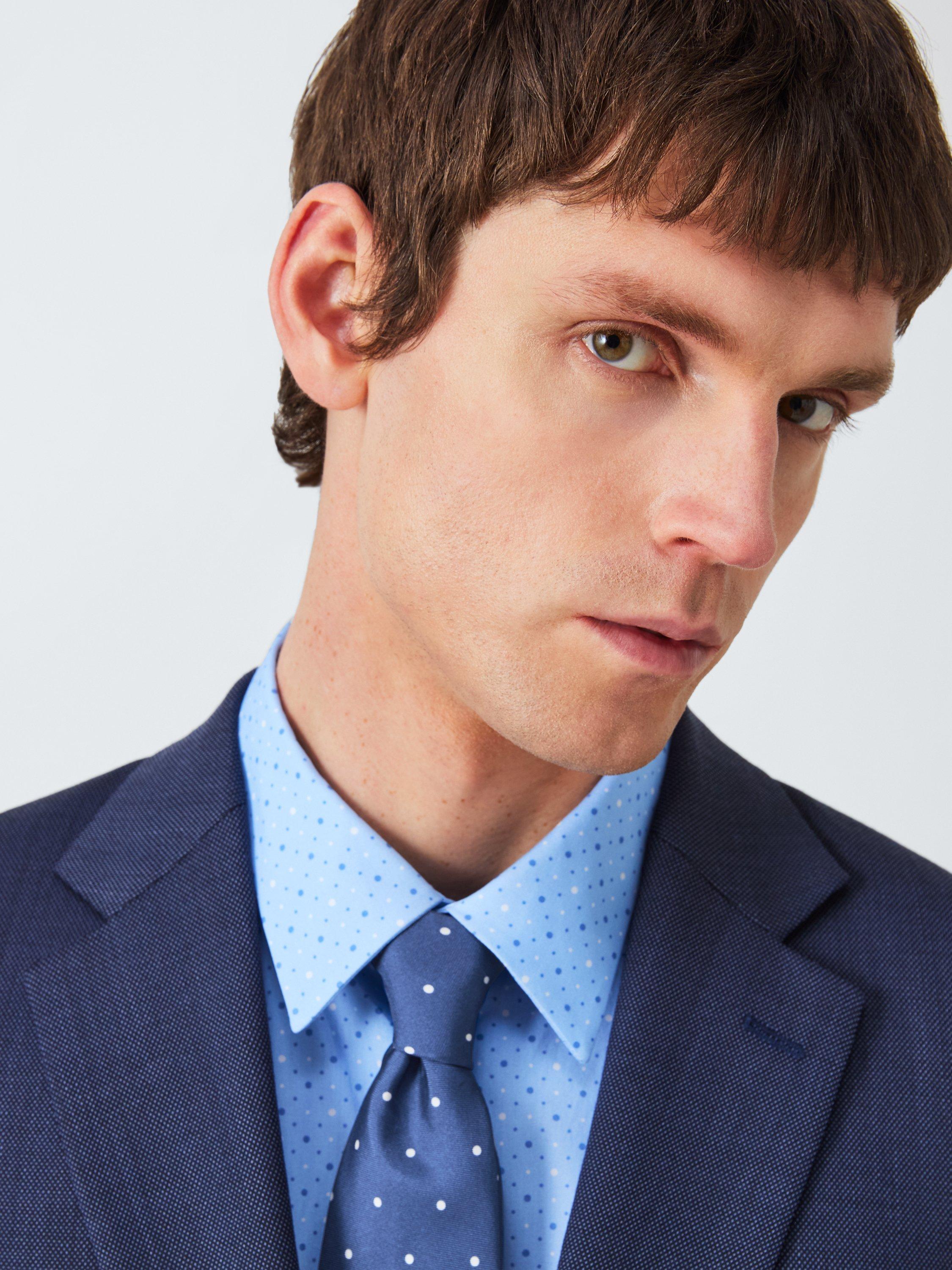 PS Paul Smith Polka Dot Silk Tie, Blue Polka Dot