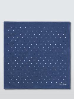 PS Paul Smith Polka Dot Cotton Pocket Square, Blue
