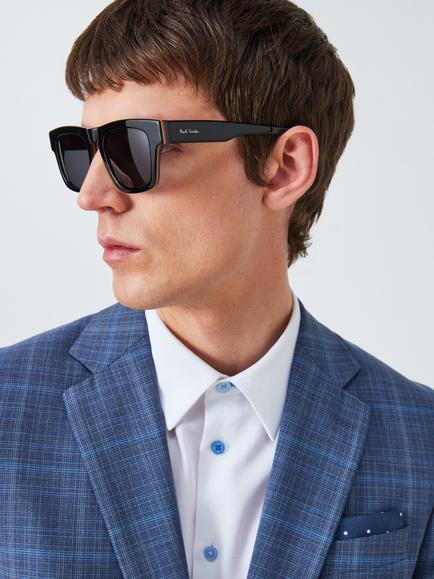 PS Paul Smith Polka Dot Cotton Pocket Square - view 2, Blue