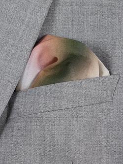 PS Paul Smith Stripe Silk Pocket Square, Multicolour - view 2, Multicolour