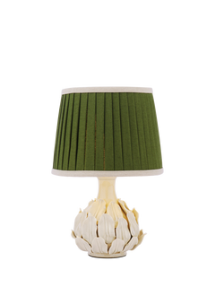 Joules Chatsworth Small Ceramic Leaf Table Lamp, Natural Cream