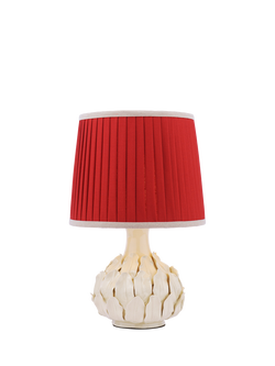 Joules Chatsworth Tall Ceramic Leaf Table Lamp, Natural Cream, Natural Cream