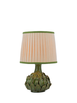 Joules Chatsworth Tall Ceramic Leaf Table Lamp, Dark Green, Green Dark