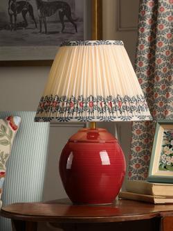 Joules Wentworth Ceramic Table Lamp, Crimson Red - view 2, Red Crimson