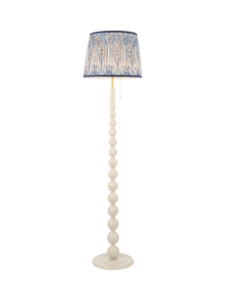 Joules Harewood Pleated Shade Bobbin Floor Lamp, Natural Cream, Natural Cream