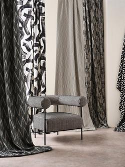 Clarke & Clarke Malevich Furnishing Fabric - view 2, Ink