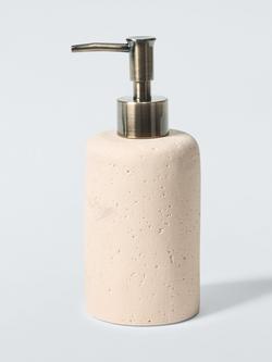 John Lewis Stone Effect Soap Dispenser, Natural, 