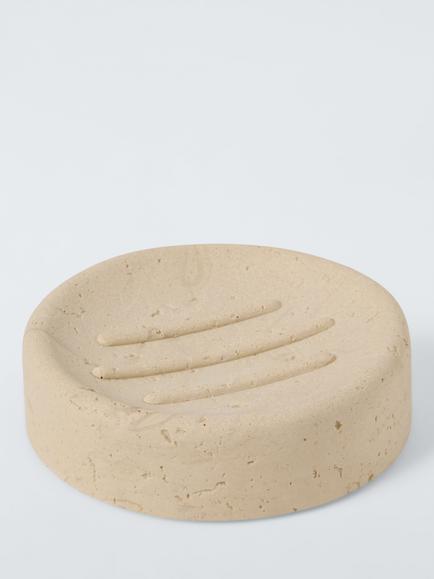 John Lewis Stone Effect Soap Dish, Natural, 