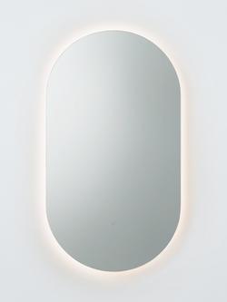 John Lewis Halo Pill Illuminated Bathroom Mirror, 
