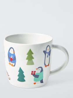 John Lewis Kids' Penguin Porcelain Mug, 260ml, Multi, Multi