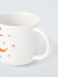 John Lewis Fleur Moon & Stars Fine China Mug, 350ml, White