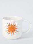 John Lewis Fleur Sun Fine China Mug, 350ml, White