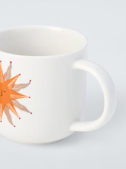 John Lewis Fleur Sun Fine China Mug, 350ml, White - view 2, White