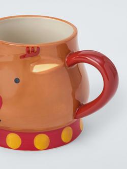 John Lewis Reindeer Stoneware Mug, 430ml - view 2, Multi