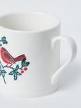John Lewis Robin Footed Fine China Mug, 270ml, White