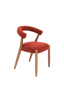 John Lewis Odell Dining Chair, Oak Leg, Atlas Kiln, Ombra Sunset