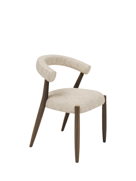 John Lewis Odell Dining Chair, Smoked Oak Leg, Atlas Kiln, Atlas Ecru