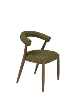 John Lewis Odell Dining Chair, Walnut Leg, Atlas Kiln, Avellino Hunter