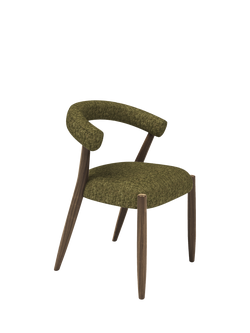 John Lewis Odell Dining Chair, Smoked Oak Leg, Atlas Kiln, Avellino Hunter