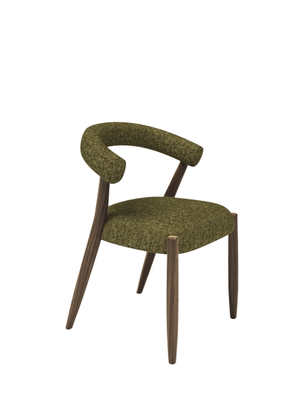 John Lewis Odell Dining Chair, Smoked Oak Leg, Atlas Kiln, Avellino Hunter