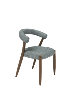 John Lewis Odell Dining Chair, Walnut Leg, Atlas Kiln, Avellino Mercury
