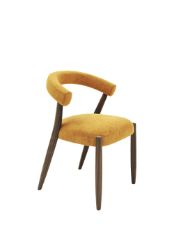 John Lewis Odell Dining Chair, Smoked Oak Leg, Atlas Kiln, Ombra Saffron