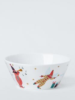 John Lewis Kids' Christmas Jester Elf Porcelain Cereal Bowl, 12.6cm, 