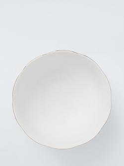 John Lewis Fleur Gold Rim Fine China Cereal Bowl, 15cm, White - view 2, White