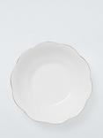 John Lewis Fleur Gold Rim Fine China Pasta Bowl, 22.6cm, White