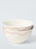John Lewis Flora Holly Fine China Dip Bowls, Set of 4, 11cm, White