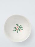 John Lewis Flora Holly Fine China Dip Bowls, Set of 4, 11cm, White