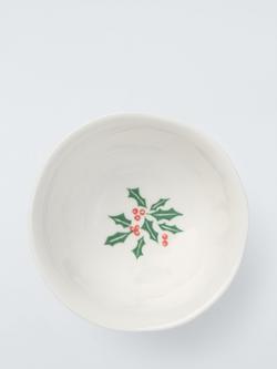 John Lewis Flora Holly Fine China Dip Bowls, Set of 2, 11cm, White - view 2, 