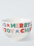 John Lewis Christmas Merry & Joy Fine China Dip Bowls, Set of 4, 11cm, Multi