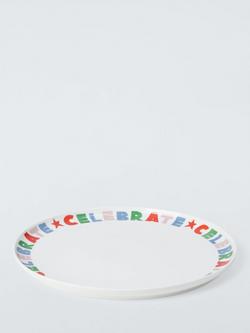 John Lewis Christmas Celebrate Fine China Serving Plate, 30cm, Multi - view 2, Multi