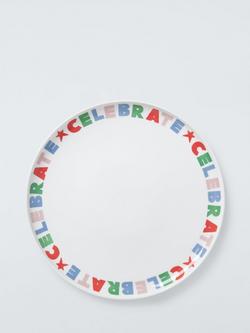 John Lewis Christmas Celebrate Fine China Serving Plate, 30cm, Multi, Multi