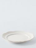 John Lewis Fleur Gold Rim Fine China Side Plate, 19.6cm, White