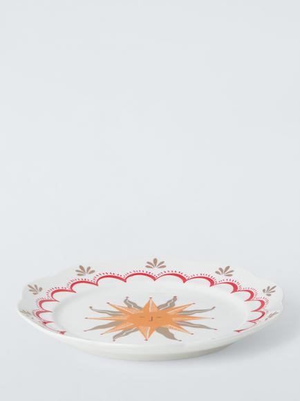 John Lewis Fleur Sun Fine China Side Plate, 19.6cm, White - view 2, White