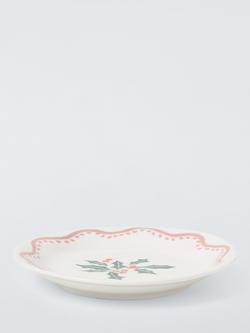 John Lewis Flora Holly Fine China Small Plates, Set of 4, 15cm, White - view 2, 