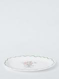 John Lewis Flora Foliage Oval Fine China Platter, 31cm, White
