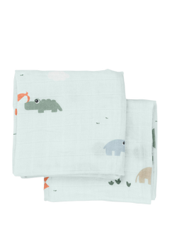 Done by Deer Muslins, Pack of 2, Playground Blue