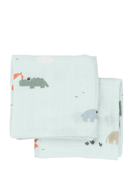 Done by Deer Muslins, Pack of 2, Playground Blue, Playground Blue