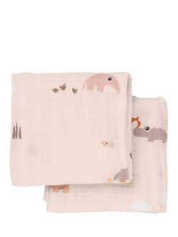 Done by Deer Muslins, Pack of 2, Playground Pink, Playground Pink