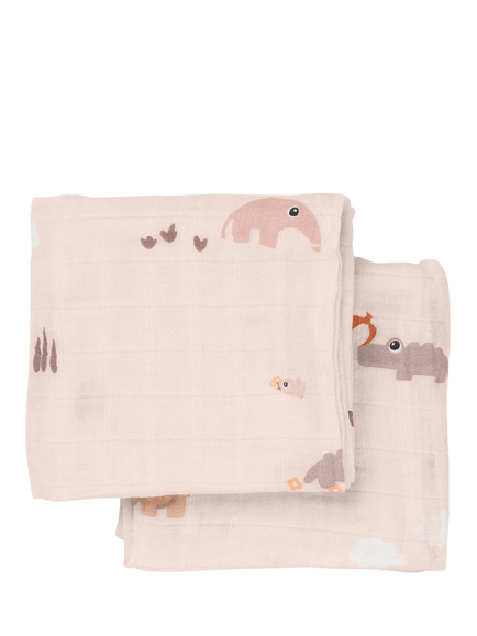 Done by Deer Muslins, Pack of 2, Playground Pink, Playground Pink