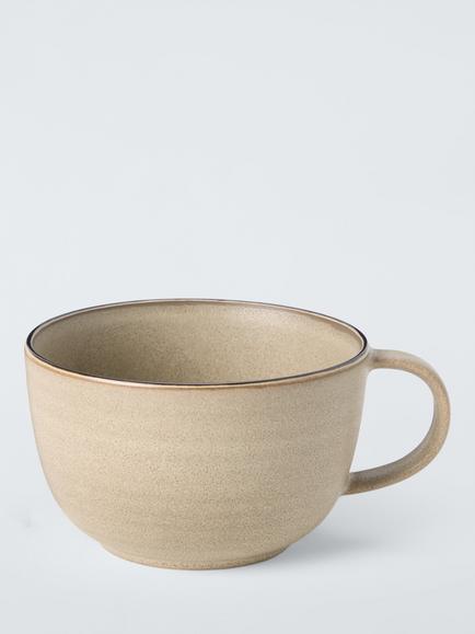 John Lewis Farmhouse Large Stoneware Mug, 480ml, Sand