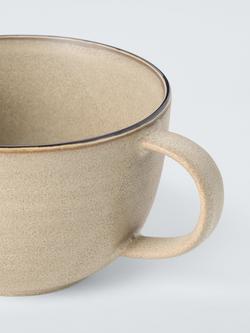 John Lewis Farmhouse Large Stoneware Mug, 480ml - view 2, Sand
