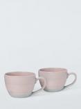 John Lewis Granite Stoneware Mug, Set of 2, Pink