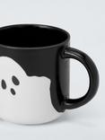 John Lewis Halloween Ghost Stoneware Mug, 380ml, Black