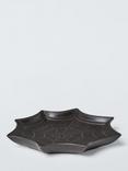 John Lewis Halloween Spider Web Stoneware Dish, 22cm, Black
