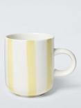 John Lewis Hand Painted Stripe Stoneware Mug, 285ml, Yellow