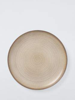 John Lewis Farmhouse Stoneware Coupe Dinner Plate, 27cm, Sand, 